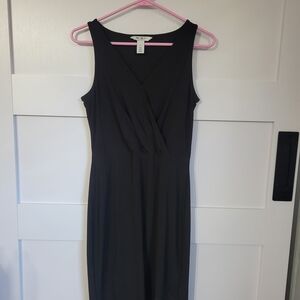 White House Black Market Elegant Black Midi Dress